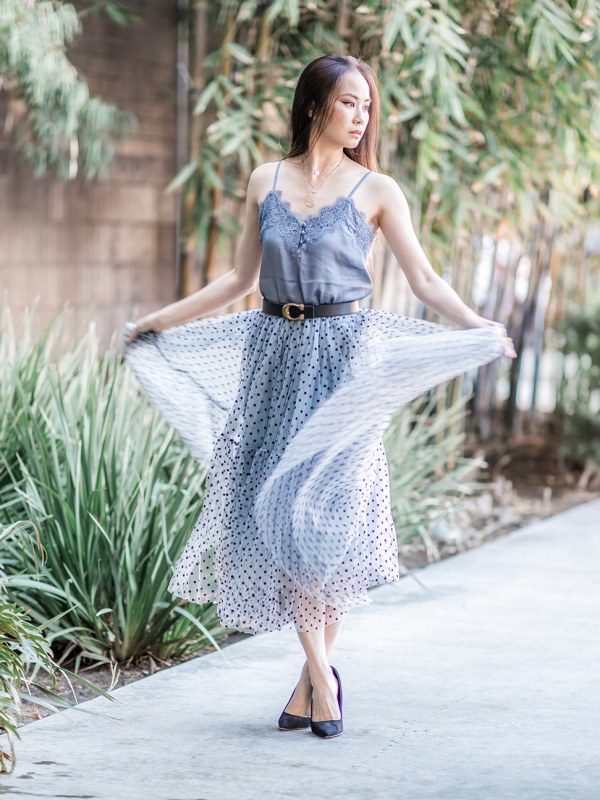 Dusty Blue Spring Tulle