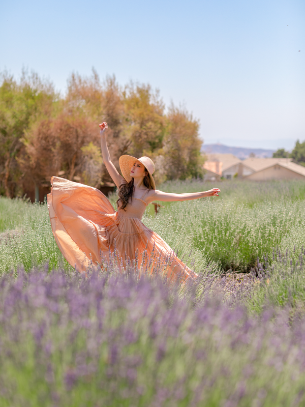 Peach Cami Midi Sundress