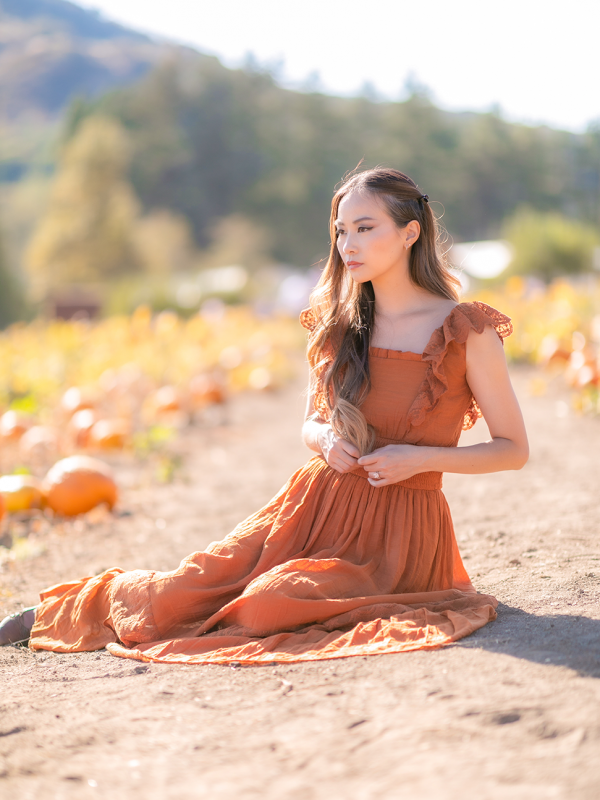 Cottagecore Spice Ruffle Maxi