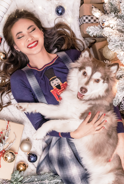 Blue Nutcracker Pullover and Plaid Jumper