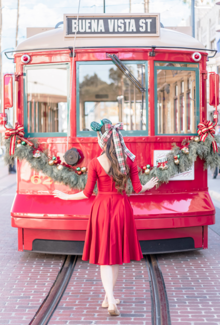 Red Fit & Flare Swing dress