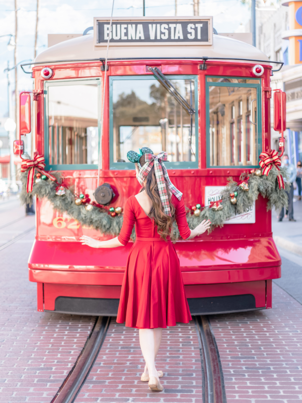 Red Fit & Flare Swing dress