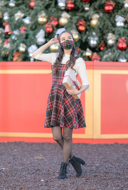 Red & Black Plaid Pinafore