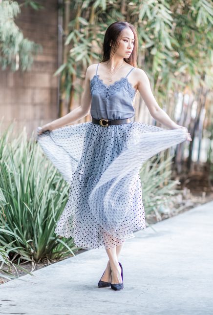 Dusty Blue Spring Tulle