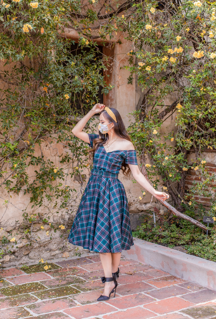 Off the Shoulder 50s Dress at Old Mill Foundation