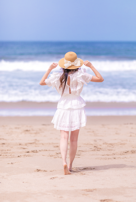 Little White Beachy Boho Mini Dress