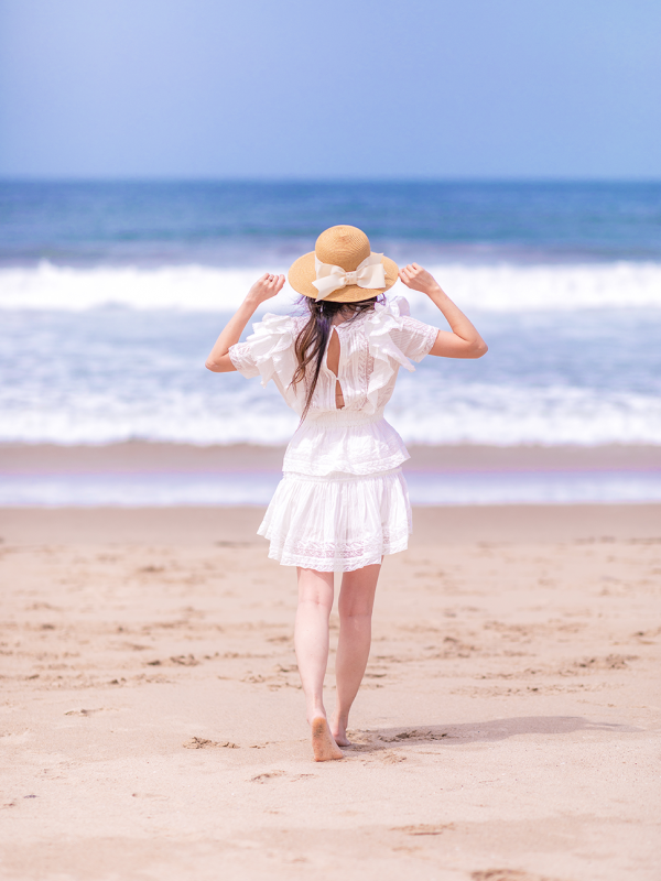 Little White Beachy Boho Mini Dress
