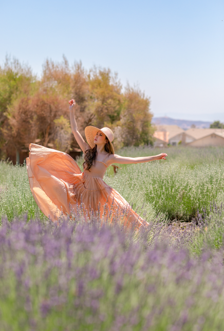 Peach Cami Midi Sundress