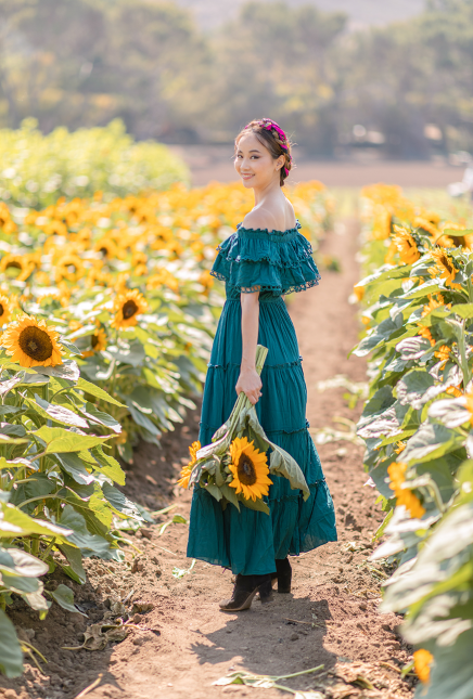 Emerald Off Shoulder Maxi