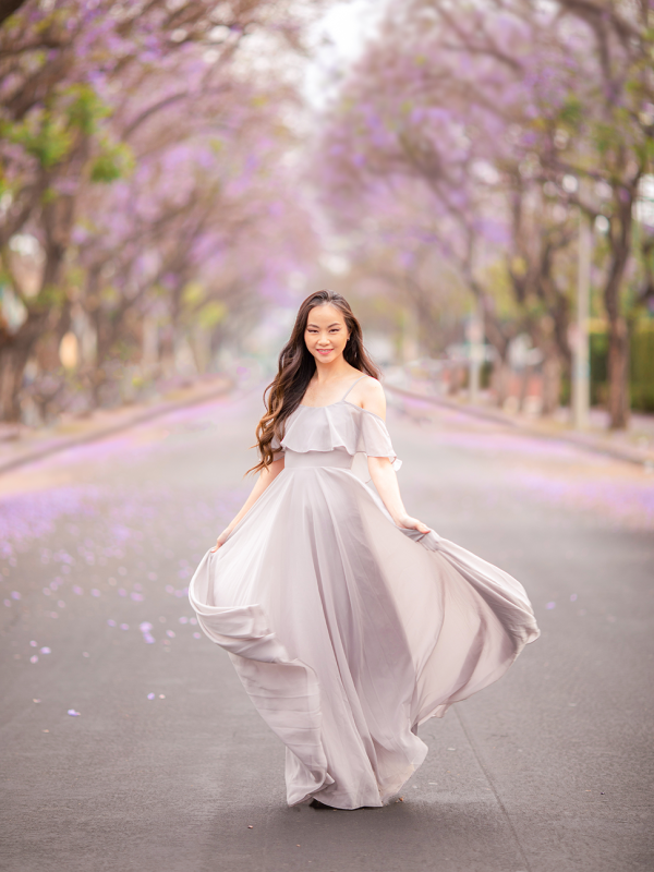 Dusty Lavender Ruffle Maxi Dress