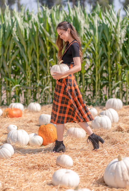 Bat Crazy for Orange Plaid