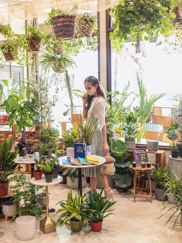 Book and Plant Lover Sage Pinafore